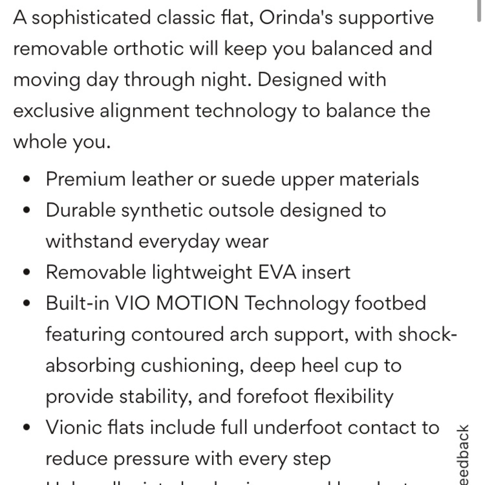 New: Vionic Orinda Flat in Putty Leather. Size 39 Narrow - Picture 16 of 16